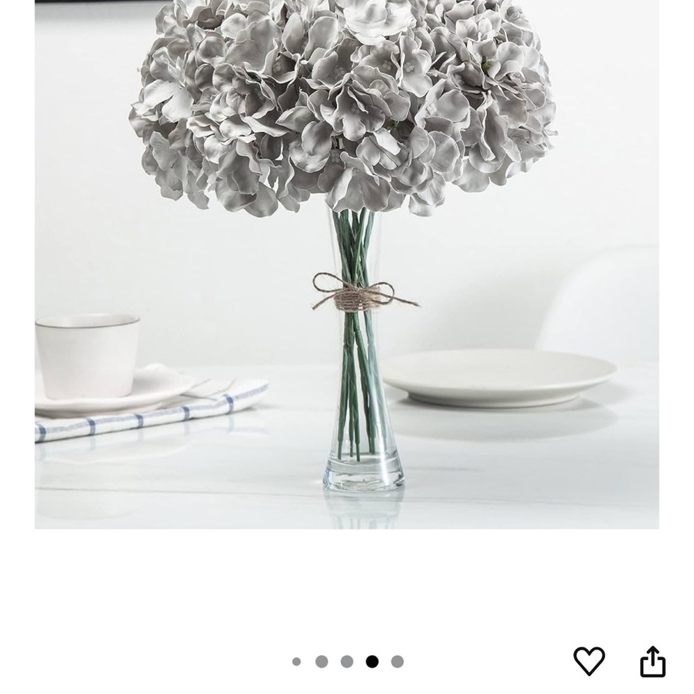 Elegant Gray Hydrangea false flower Bouquet